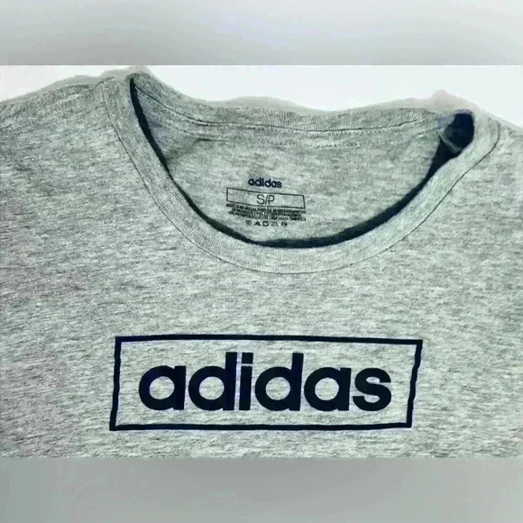 Adidas Core Box Graphic T-Shirt, Heather Gray, Women’s Size Small/Petite - Picture 5 of 10